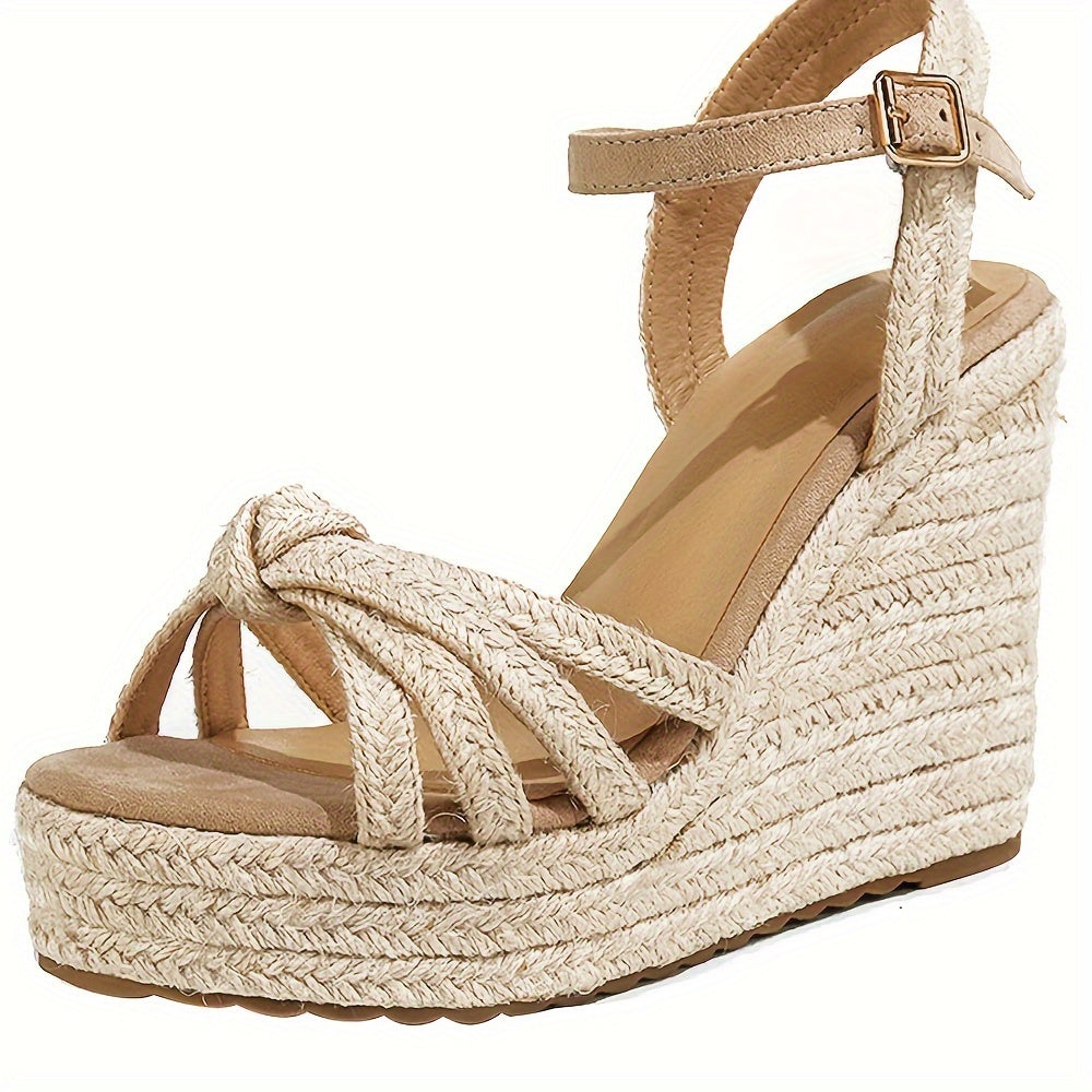 Chic Wedge Sandals High Heels Open Toe Strap