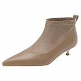 Ankle Pointed Toe Boots walking shoes for women