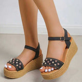 Chic Chic Women Sandals Buckle Wedge Home shoes