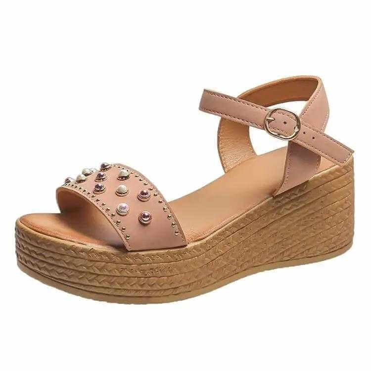 Chic Chic Women Sandals Buckle Wedge Home shoes