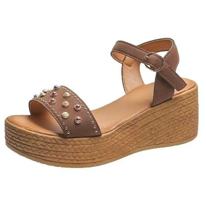 Chic Chic Women Sandals Buckle Wedge Home shoes