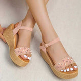 Chic Chic Women Sandals Buckle Wedge Home shoes