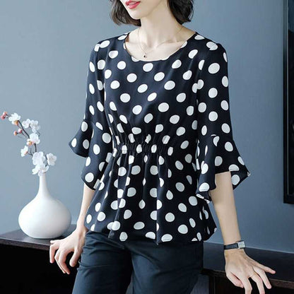 Chiffon Casual Blouse Fashion Womens Loose Tops Home women clothing