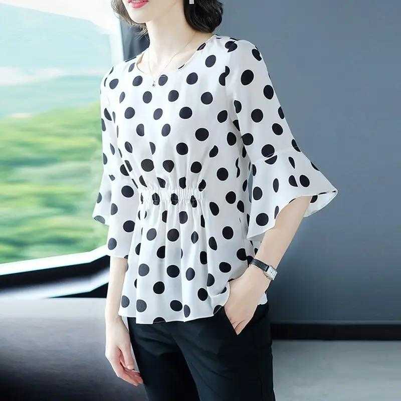 Chiffon Casual Blouse Fashion Womens Loose Tops Home women clothing