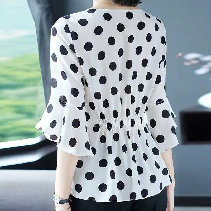 Chiffon Casual Blouse Fashion Womens Loose Tops Home women clothing