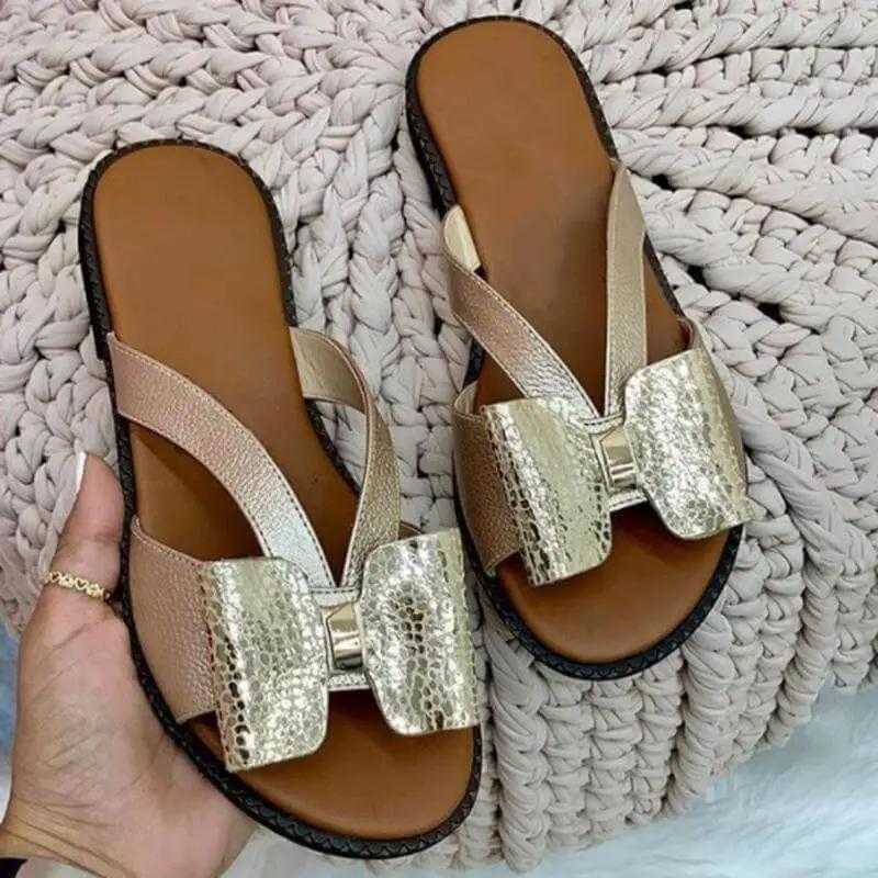 Cute Women Slippers Butterfly-Knot Casual Slip On Sandals Home shoes