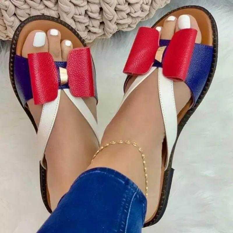 Cute Women Slippers Butterfly-Knot Casual Slip On Sandals Home shoes