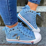 Denim sneakers for women High-top Comfortable Casual Home shoes