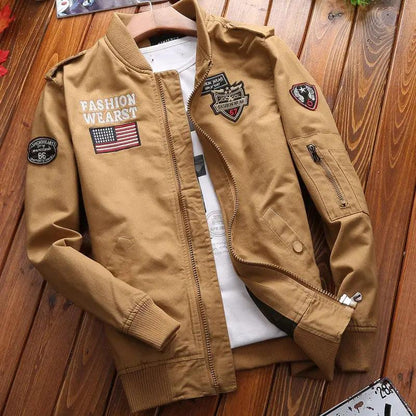 Men Air Force Pilot Combat Bomber Tactical Flight Jacket