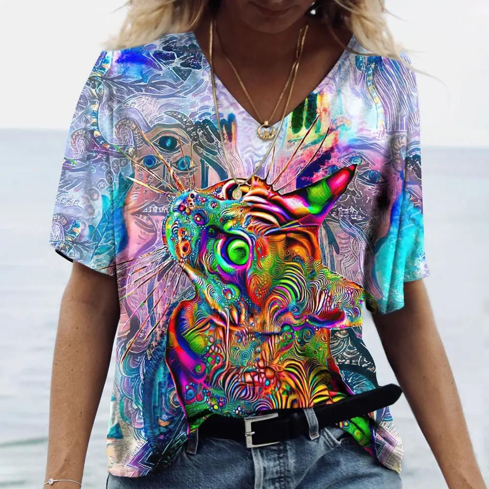 kitty Designer Fashion Women T-Shirts For Cat Lovers