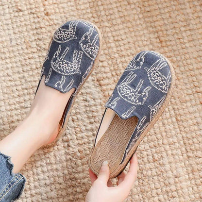 Trendy Woman flats hemp loafer fishermen Breathable and chic