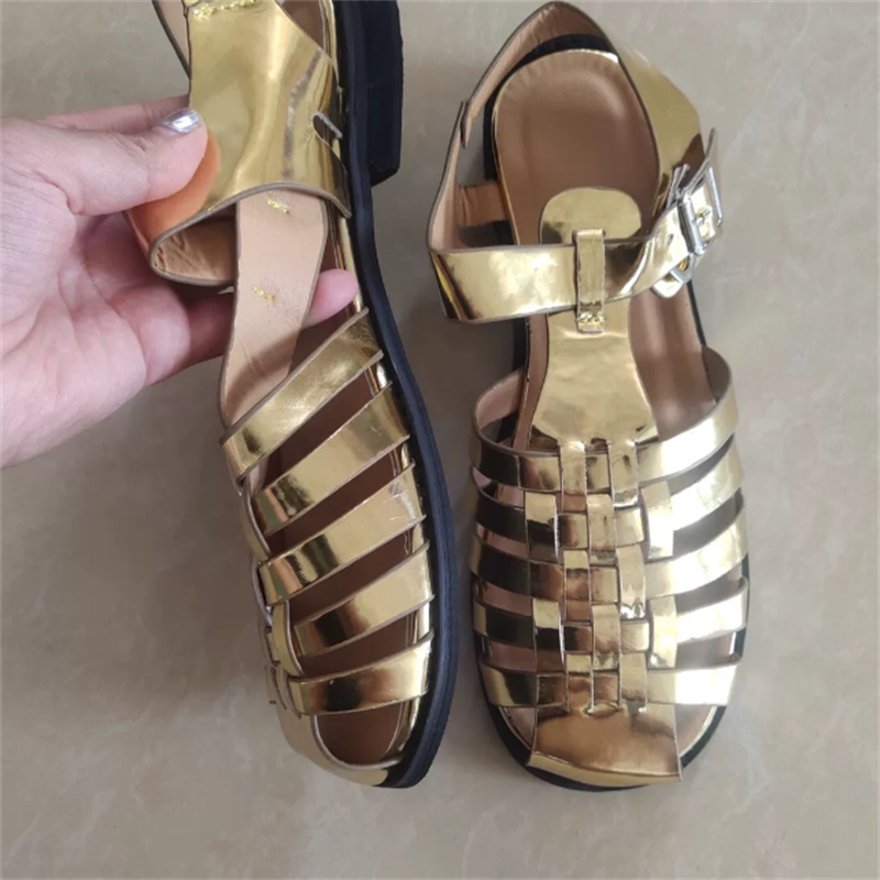 Vintage Fashion Temperament Gold Sandals For Women