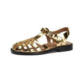 Vintage Fashion Temperament Gold Sandals For Women