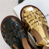 Vintage Fashion Temperament Gold Sandals For Women