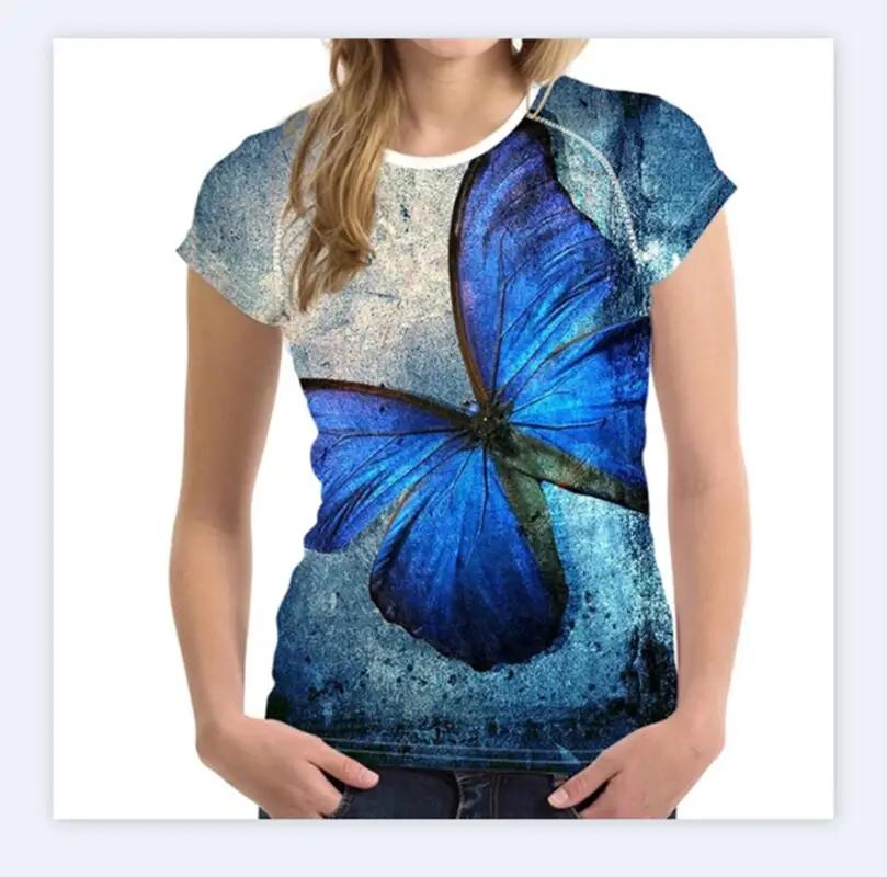 Everyday wear Fashion Ladies Butterfly T-Shirt Women