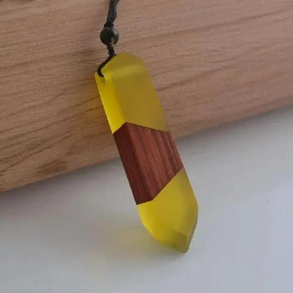 Fashionable Wood Resin Necklace