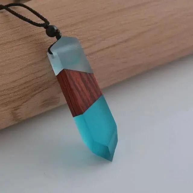 Fashionable Wood Resin Necklace