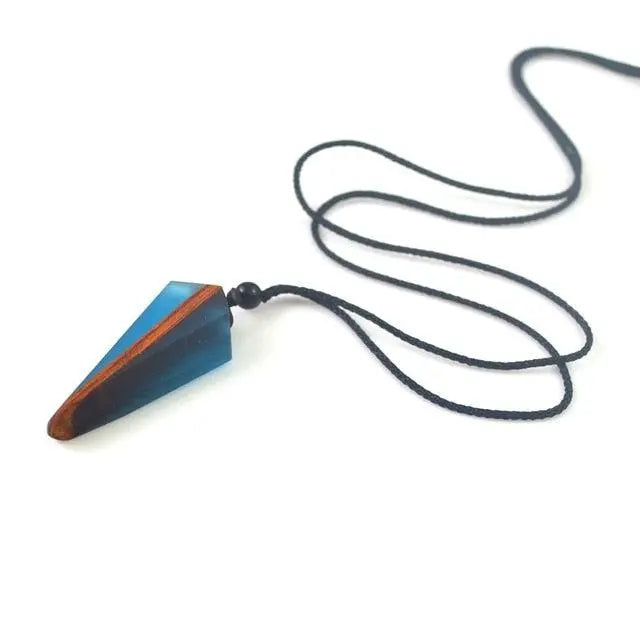 Fashionable Wood Resin Necklace