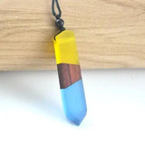 Fashionable Wood Resin Necklace