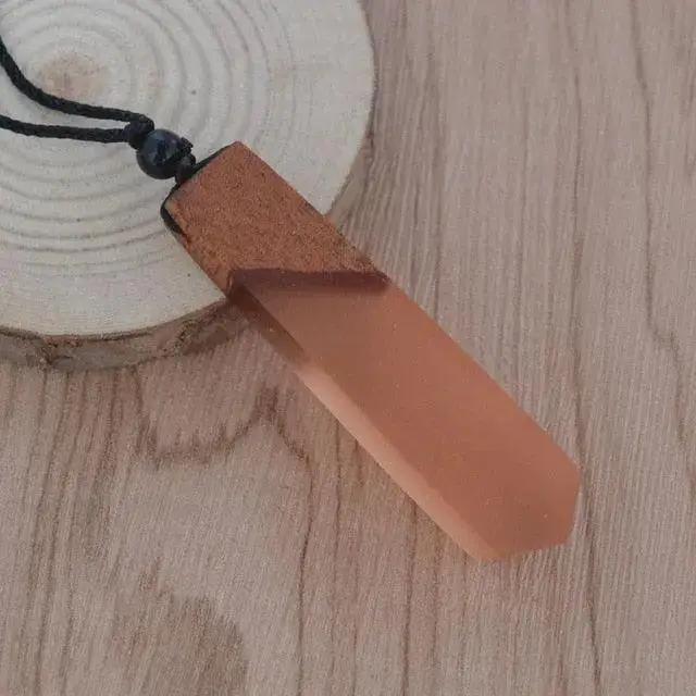 Fashionable Wood Resin Necklace