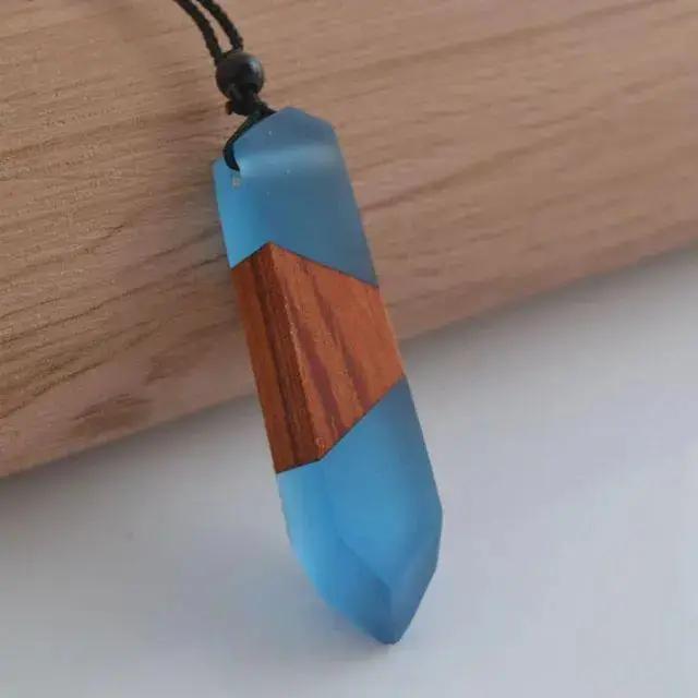 Fashionable Wood Resin Necklace