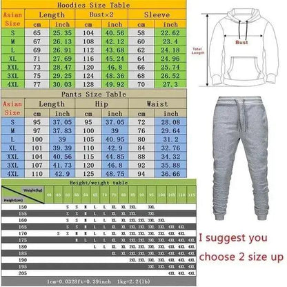 Hoodie Tracksuit Set Men's Tracksuit Sports Wear Pullover