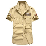 Military Men Shirt Casual Streetwear Daily wear