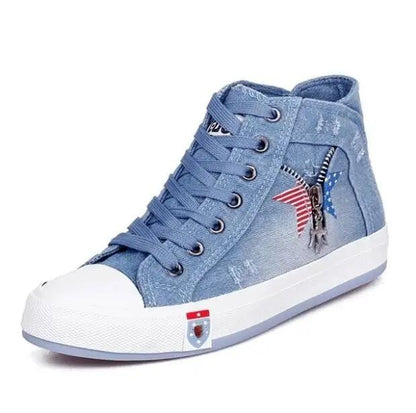 Denim Sneakers Women's High-top Comfortable Casual