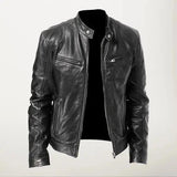 Men Vintage Cool Motorcycle Leather Jacket