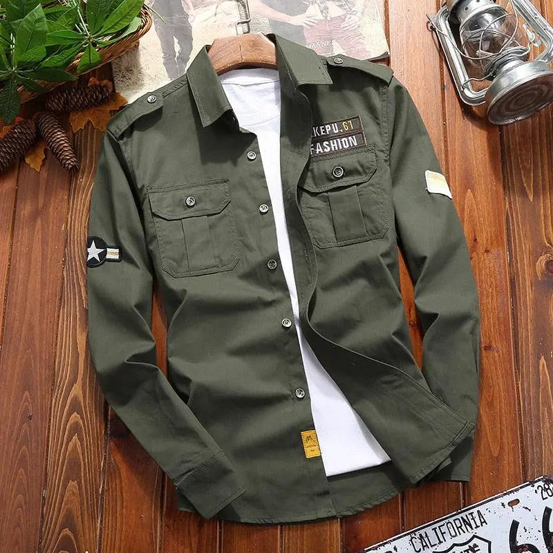 Vintage Wool Military Jacket cotton retro slim fit