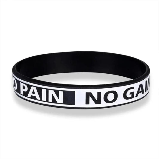 No pain No gain motivation Rubber band bracelet unisex