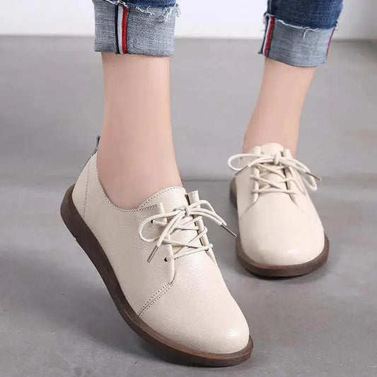 Soft Leather Oxford Shoes Womens Genuine Leather