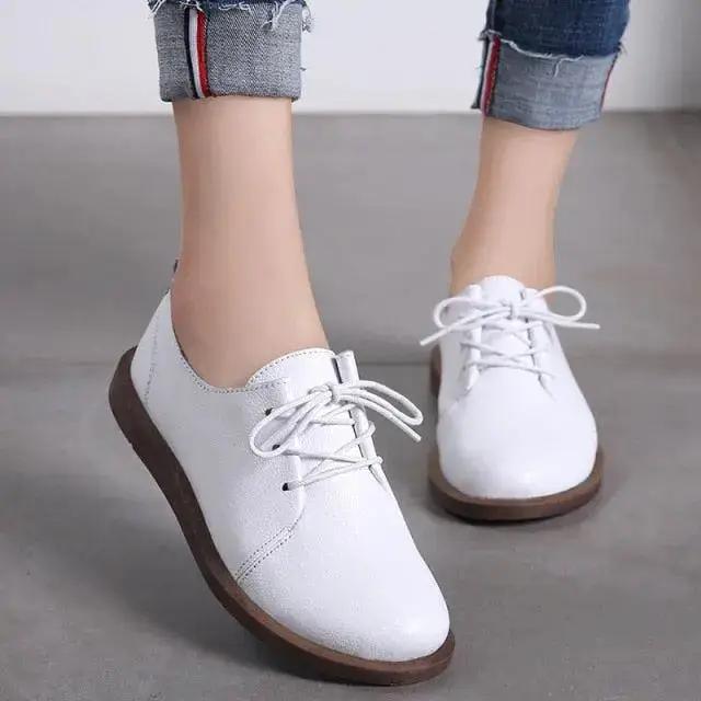 Soft Leather Oxford Shoes Womens Genuine Leather