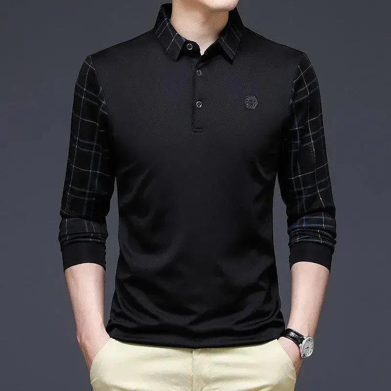 New Fashion Mens Polo Shirts Long Sleeve