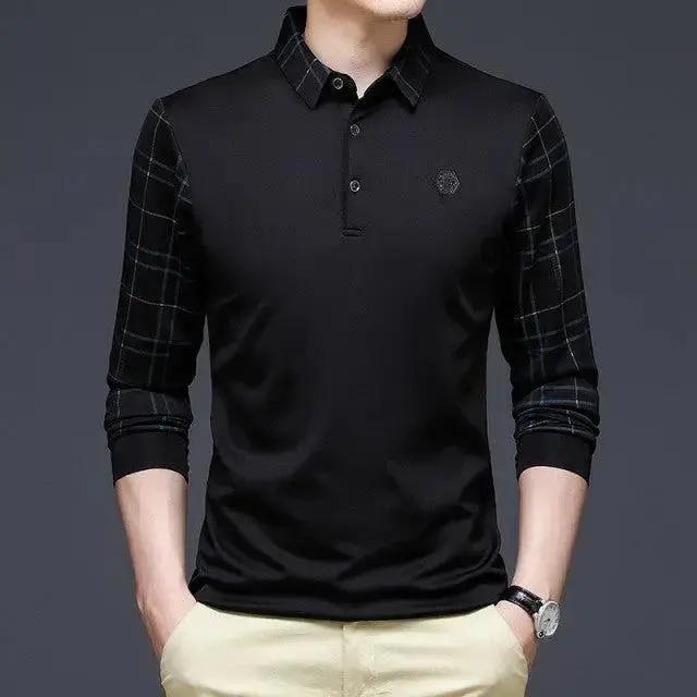 New Fashion Mens Polo Shirts Long Sleeve