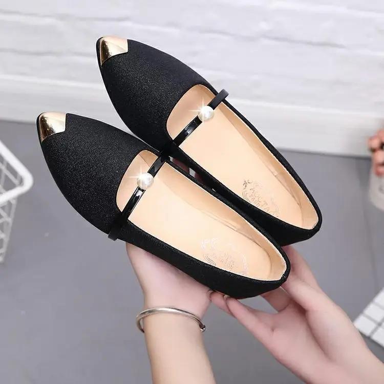 Women Elegant Pearl Shoes Low Heel outfit