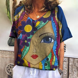 Vintage TShirt For Women Daily Tops Streetwear