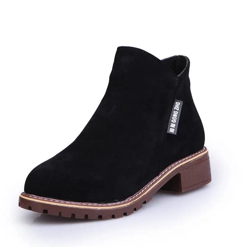 Shoes Women Fashion Thick Sole Ankle Boots Comfortable