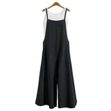 Sleeveless Long Jumpsuit Solid Color Women Sleeveless