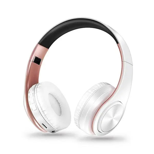Soft Leather Wireless Stereo Headset Over Ear Stereo