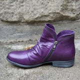 genuine leather boots women's Vintage Punk Boots